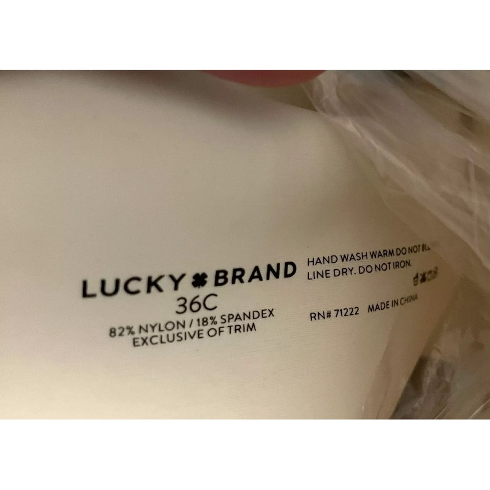 2-PACK LUCKY BRAND UNDERWIRE LIGHT LIFT DEMI WOMEN Light Brown & Floral SET 36C - Picture 9 of 9